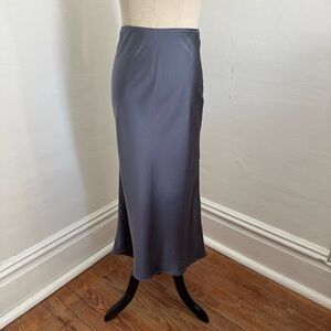 Elegant Blue Gray Women's Maxi Skirt